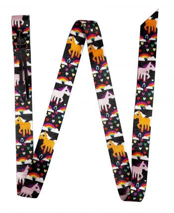 Showman PONY Premium Quality Pony &amp; Heart Print Nylon tie Strap